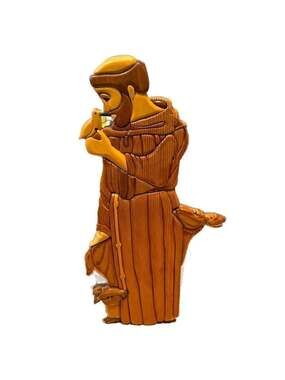 Intarsia Hand Crafted 3D Wood Carving Saint Francis Wallhanging Art 23 Inches